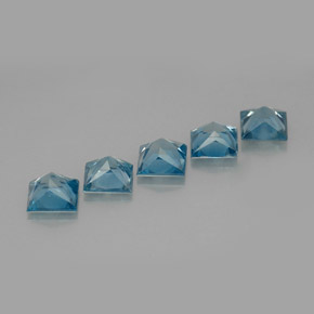 Achetez naturel ct bleue zircon gems, carré, en provenance cambodge chez gemselect. en stock, livraison internationale!