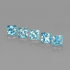 Achetez naturel ct bleue zircon gems, carré, en provenance cambodge chez gemselect. en stock, livraison internationale!