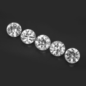 Achetez naturel ct blanc zircon gems, coupe roude, en provenance cambodge chez gemselect. en stock, livraison internationale!