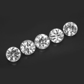 Achetez naturel ct blanc zircon gems, coupe roude, en provenance cambodge chez gemselect. en stock, livraison internationale!