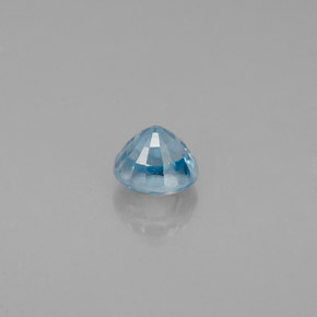 Zircon Bleu naturelle Coupe roude, 0.71 ct, VVS-VS