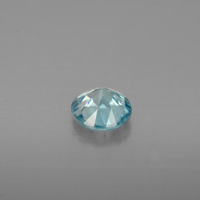 Zircon bleue naturelle coupe roude, 0,97 ct, VVS-VS