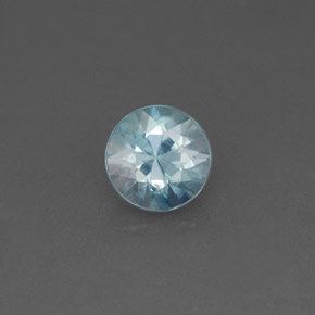 Zircon bleue naturelle coupe roude, 1,02 ct, VS