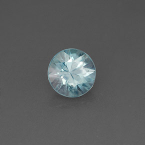 Zircon bleue naturelle coupe roude, 1,02 ct, VS