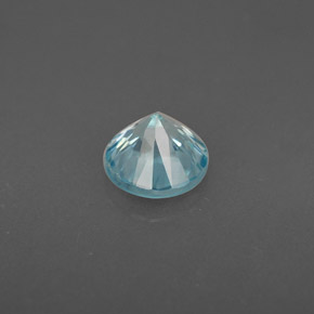 Zircon bleue naturelle coupe roude, 1,02 ct, VS