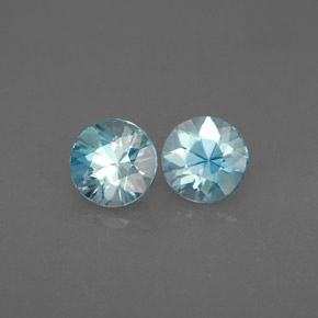 Achetez naturel ct bleue zircon gems, coupe roude, en provenance cambodge chez gemselect. en stock, livraison internationale!