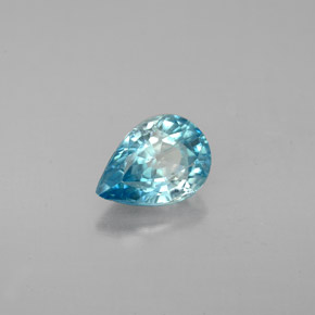 Zircon bleue naturelle en forme de poire, 1,59 ct, VVS-VS