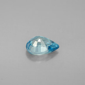 Zircon bleue naturelle en forme de poire, 1,59 ct, VVS-VS