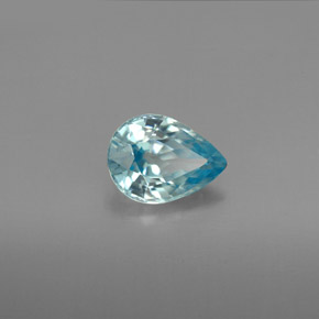 Zircon bleue naturelle en forme de poire, 1,49 ct, VVS