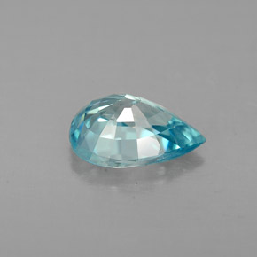 Zircon bleue naturelle en forme de poire, 1,43 ct, VVS-VS