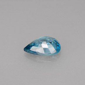Zircon bleue naturelle en forme de poire, 1,45 ct, VS