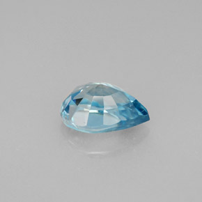 Zircon bleue naturelle en forme de poire, 1,96 ct, VVS-VS