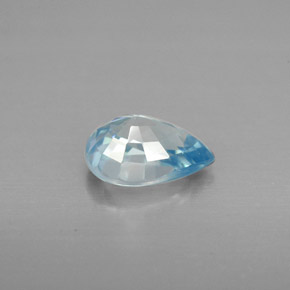 Zircon bleue naturelle en forme de poire, 1,80 ct, VVS-VS