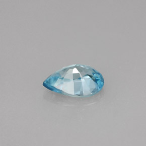 Zircon bleue naturelle en forme de poire, 1,39 ct, VS