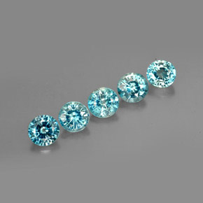 Achetez naturel ct bleue zircon gems, coupe roude, en provenance cambodge chez gemselect. en stock, livraison internationale!