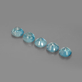 Achetez naturel ct bleue zircon gems, coupe roude, en provenance cambodge chez gemselect. en stock, livraison internationale!