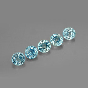 Achetez naturel ct bleue zircon gems, coupe roude, en provenance cambodge chez gemselect. en stock, livraison internationale!