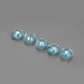 Achetez naturel ct bleue zircon gems, coupe roude, en provenance cambodge chez gemselect. en stock, livraison internationale!