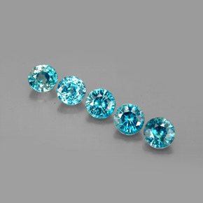 Achetez naturel ct bleue zircon gems, coupe roude, en provenance cambodge chez gemselect. en stock, livraison internationale!