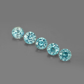 Achetez naturel ct bleue zircon gems, coupe roude, en provenance cambodge chez gemselect. en stock, livraison internationale!
