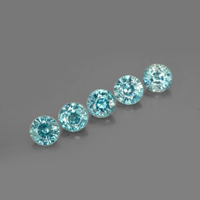 Achetez naturel ct bleue zircon gems, coupe roude, en provenance cambodge chez gemselect. en stock, livraison internationale!