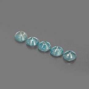 Achetez naturel ct bleue zircon gems, coupe roude, en provenance cambodge chez gemselect. en stock, livraison internationale!