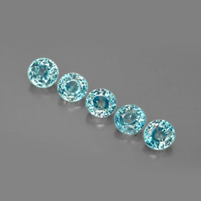 Achetez naturel ct bleue zircon gems, coupe roude, en provenance cambodge chez gemselect. en stock, livraison internationale!