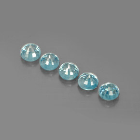 Achetez naturel ct bleue zircon gems, coupe roude, en provenance cambodge chez gemselect. en stock, livraison internationale!