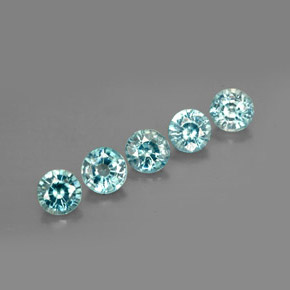 Achetez naturel ct bleue zircon gems, coupe roude, en provenance cambodge chez gemselect. en stock, livraison internationale!