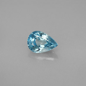 Zircon bleue naturelle en forme de poire, 1,83 ct, VS