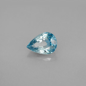Zircon bleue naturelle en forme de poire, 1,83 ct, VS
