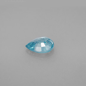 Zircon bleue naturelle en forme de poire, 1,55 ct, VS