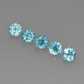 Achetez naturel ct bleue zircon gems, coupe roude, en provenance cambodge chez gemselect. en stock, livraison internationale!