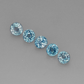 Achetez naturel ct bleue zircon gems, coupe roude, en provenance cambodge chez gemselect. en stock, livraison internationale!