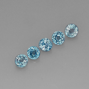 Achetez naturel ct bleue zircon gems, coupe roude, en provenance cambodge chez gemselect. en stock, livraison internationale!