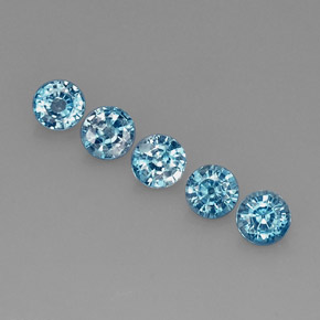 Achetez naturel ct bleue zircon gems, coupe roude, en provenance cambodge chez gemselect. en stock, livraison internationale!