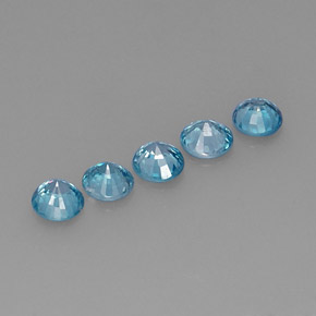Achetez naturel ct bleue zircon gems, coupe roude, en provenance cambodge chez gemselect. en stock, livraison internationale!