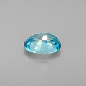 Zircon bleue naturelle coupe ovale, 1,37 ct, VS