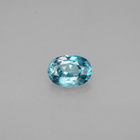 Zircon Bleu naturelle Coupe ovale, 1.28 ct, VVS-VS