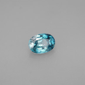 Zircon Bleu naturelle Coupe ovale, 1.28 ct, VVS-VS