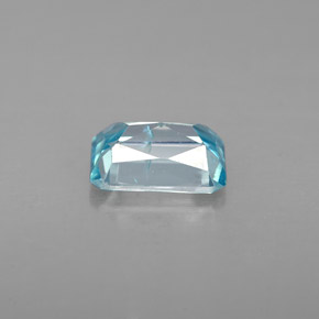 Zircon bleue naturelle taille émeraude, 1,38 ct, VS