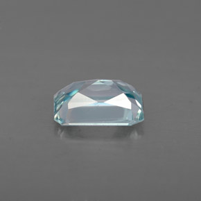 Zircon bleue naturelle taille émeraude, 1,40 ct, VVS-VS