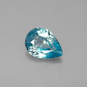 Zircon bleue naturelle en forme de poire, 1,50 ct, VVS-VS