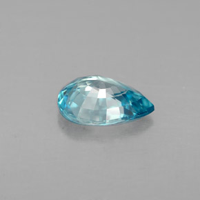 Zircon bleue naturelle en forme de poire, 1,50 ct, VVS-VS