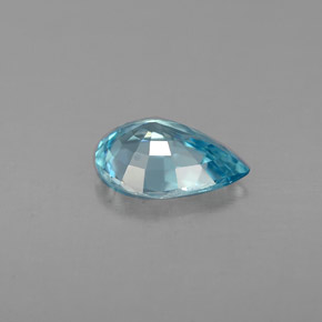 Zircon bleue naturelle en forme de poire, 1,34 ct, VVS