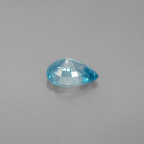 Zircon bleue naturelle en forme de poire, 1,58 ct, VVS-VS