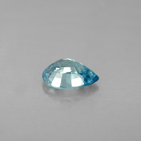 Zircon bleue naturelle en forme de poire, 1,54 ct, VVS-VS