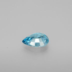 Zircon bleue naturelle en forme de poire, 1,38 ct, VS