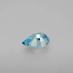 Zircon bleue naturelle en forme de poire, 1,30 ct, VVS-VS