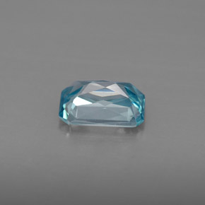 Zircon bleue naturelle taille émeraude, 1,35 ct, VVS-VS